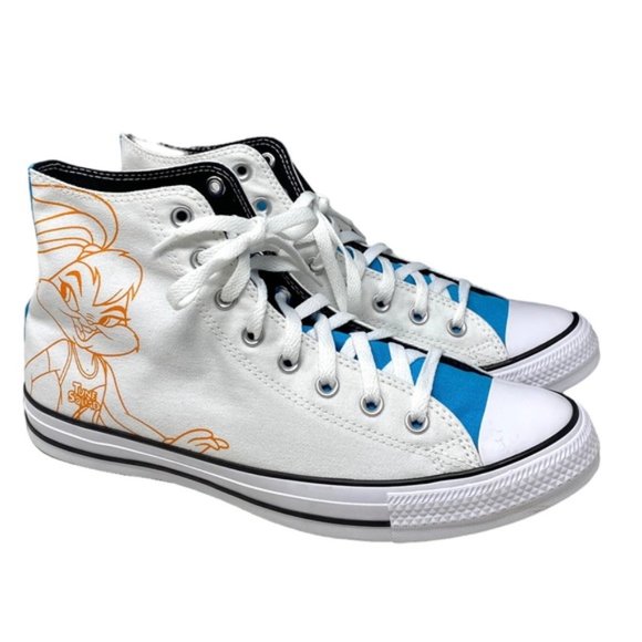 Converse Chuck Taylor High Top Canvas White Men Sneakers Custom 172514C-WHT/BLU - Picture 6 of 9